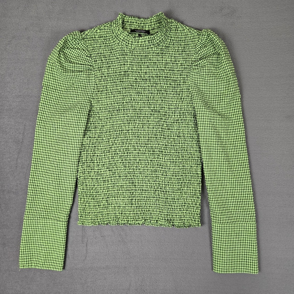 Scotch & Soda Maison Scotch Ruffle Top Womens Small Green